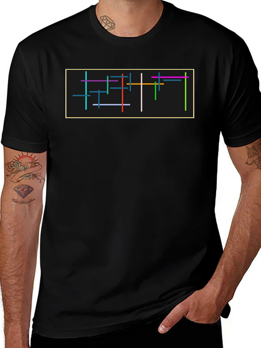 Abstract Lines Graphic Tee - Modern Art T-Shirt