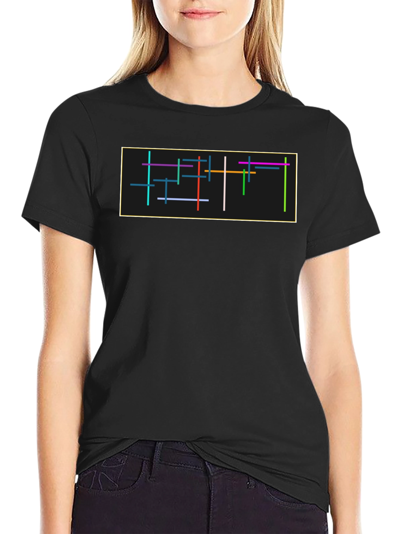 Abstract Lines Graphic Tee - Modern Art T-Shirt