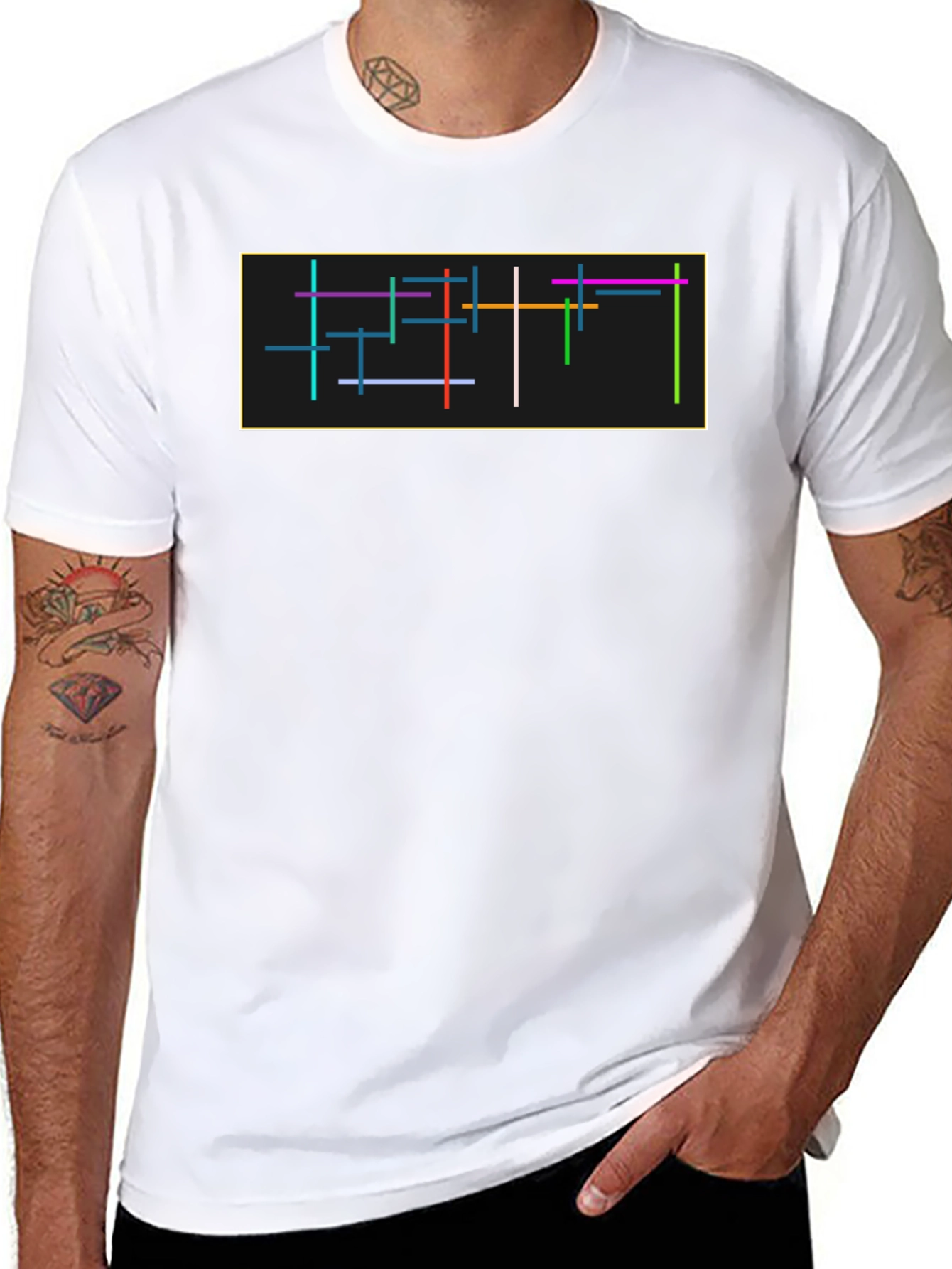 Abstract Lines Graphic Tee - Modern Art T-Shirt