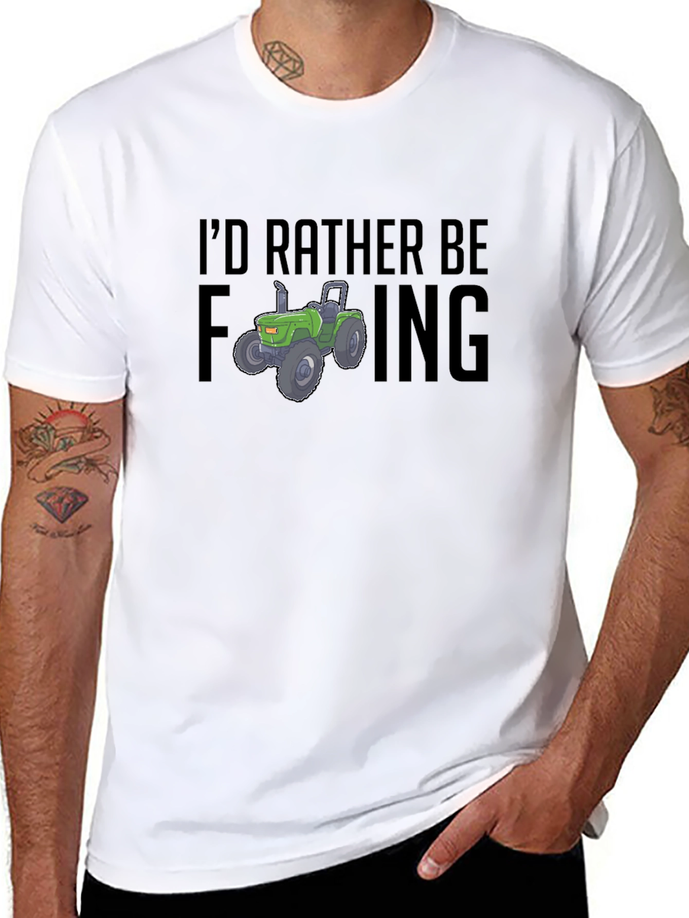 Farming Tractor T-Shirt: Id Rather Be...