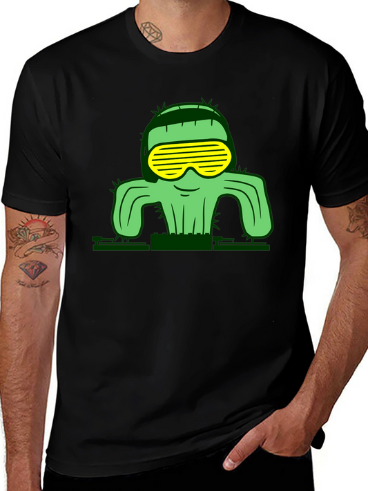 Cool Cactus Graphic T-Shirt - Black
