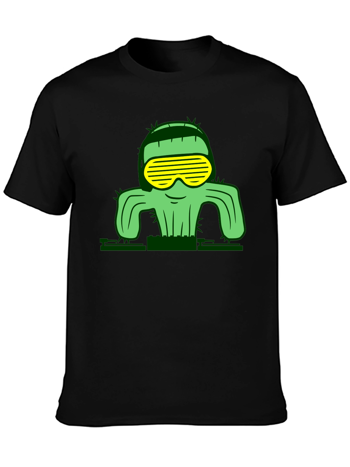 Cool Cactus Graphic T-Shirt - Black
