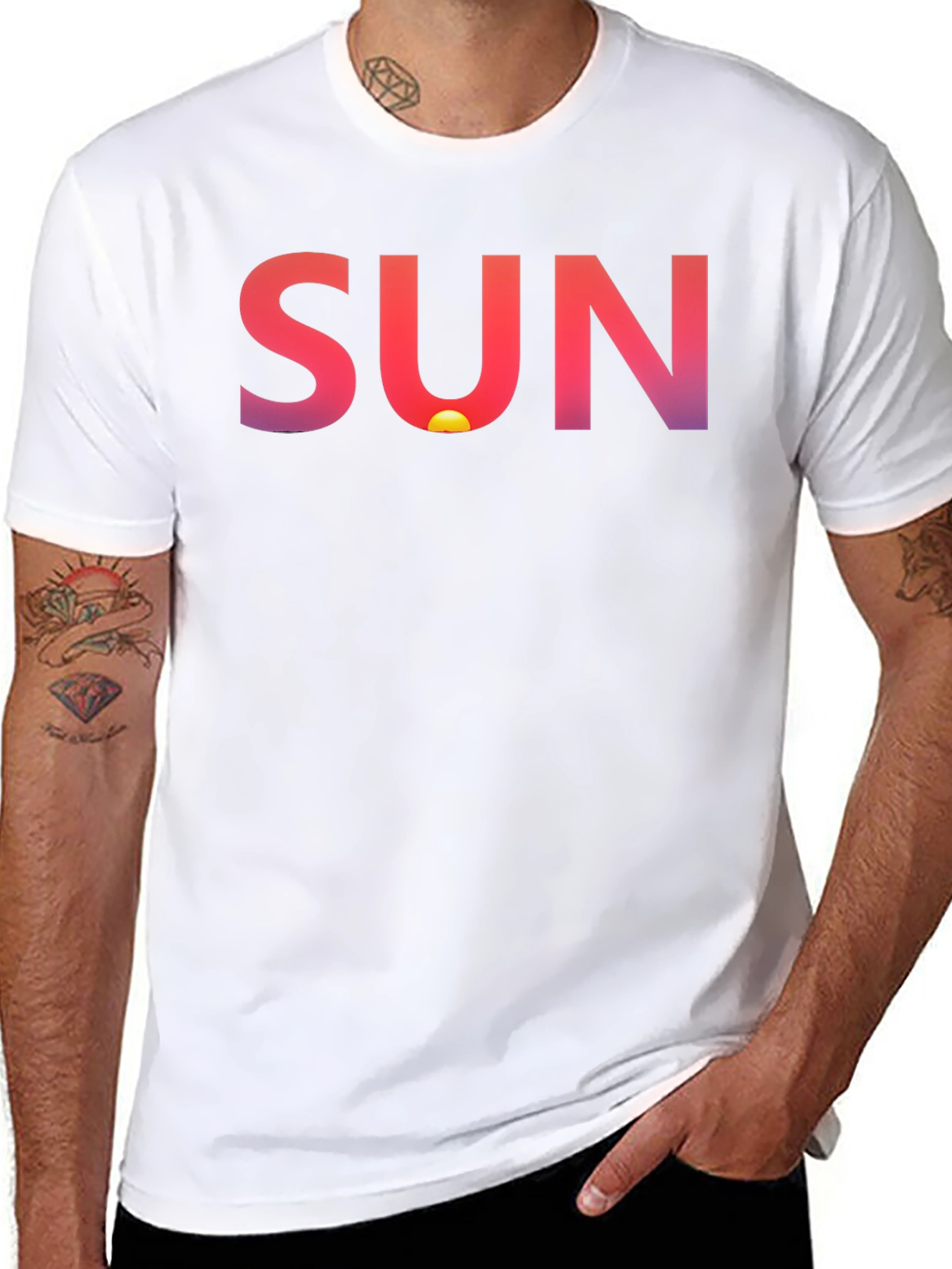 Sunset Graphic Tee - Soft Cotton Blend Casual Style