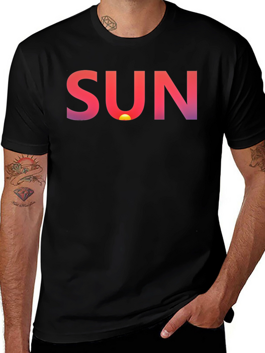 Sunset Graphic Tee - Soft Cotton Blend Casual Style