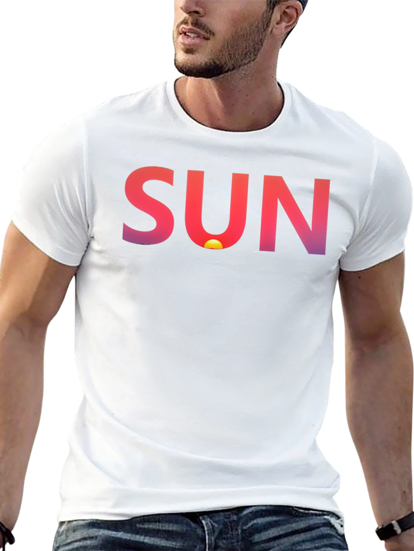 Sunset Graphic Tee - Soft Cotton Blend Casual Style