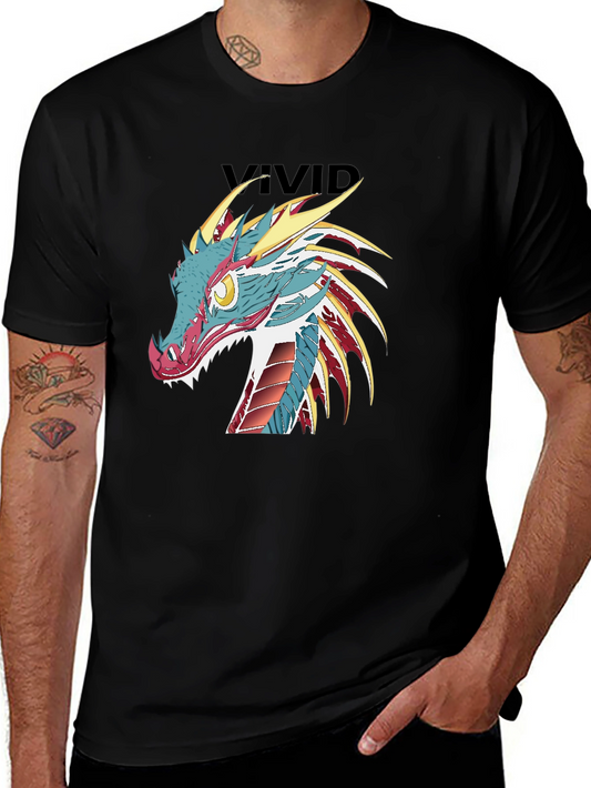 Dragon Graphic Black T-Shirt - Vivid Design