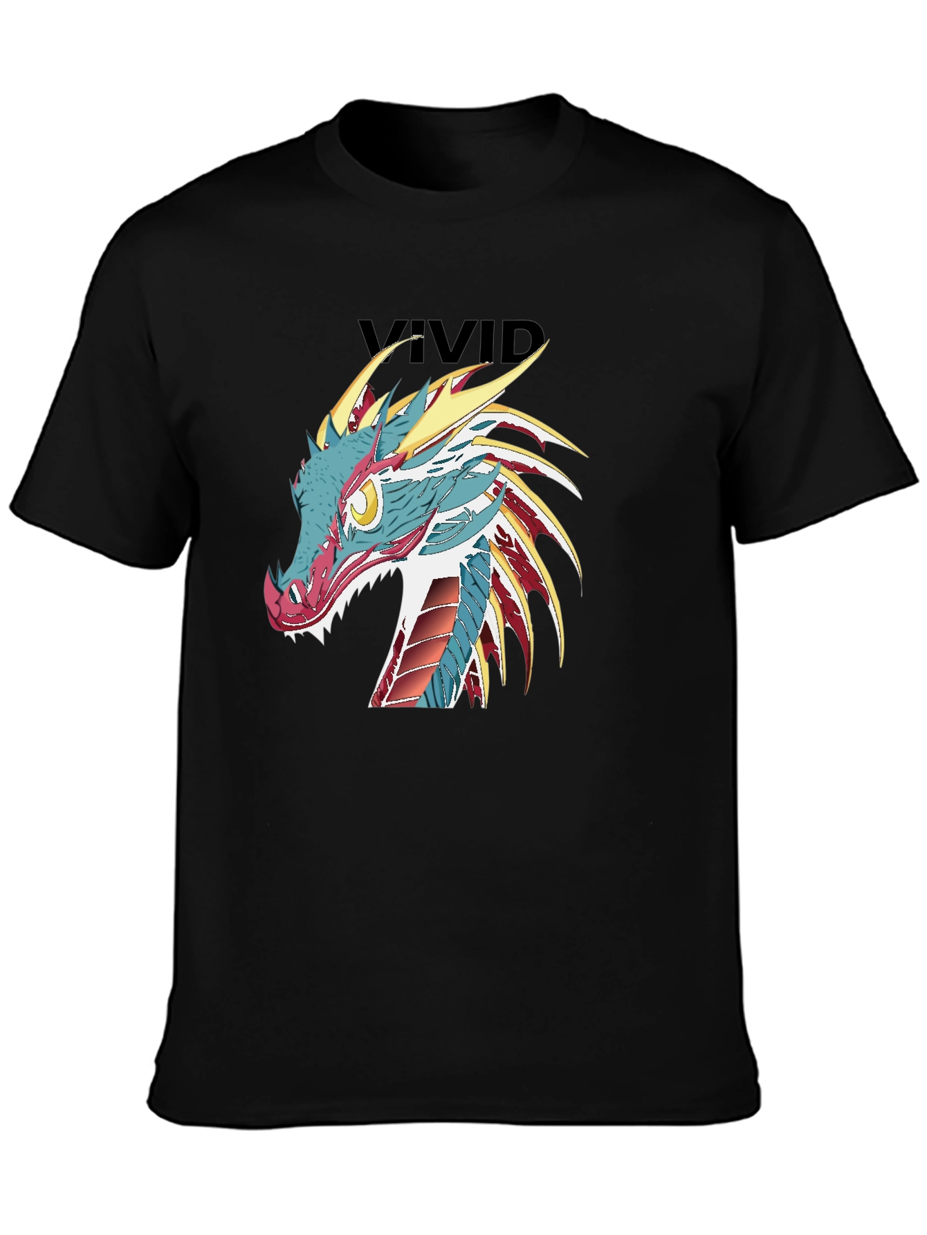 Dragon Graphic Black T-Shirt - Vivid Design