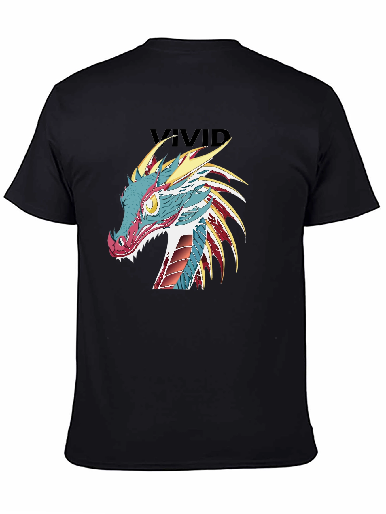 Dragon Graphic Black T-Shirt - Vivid Design