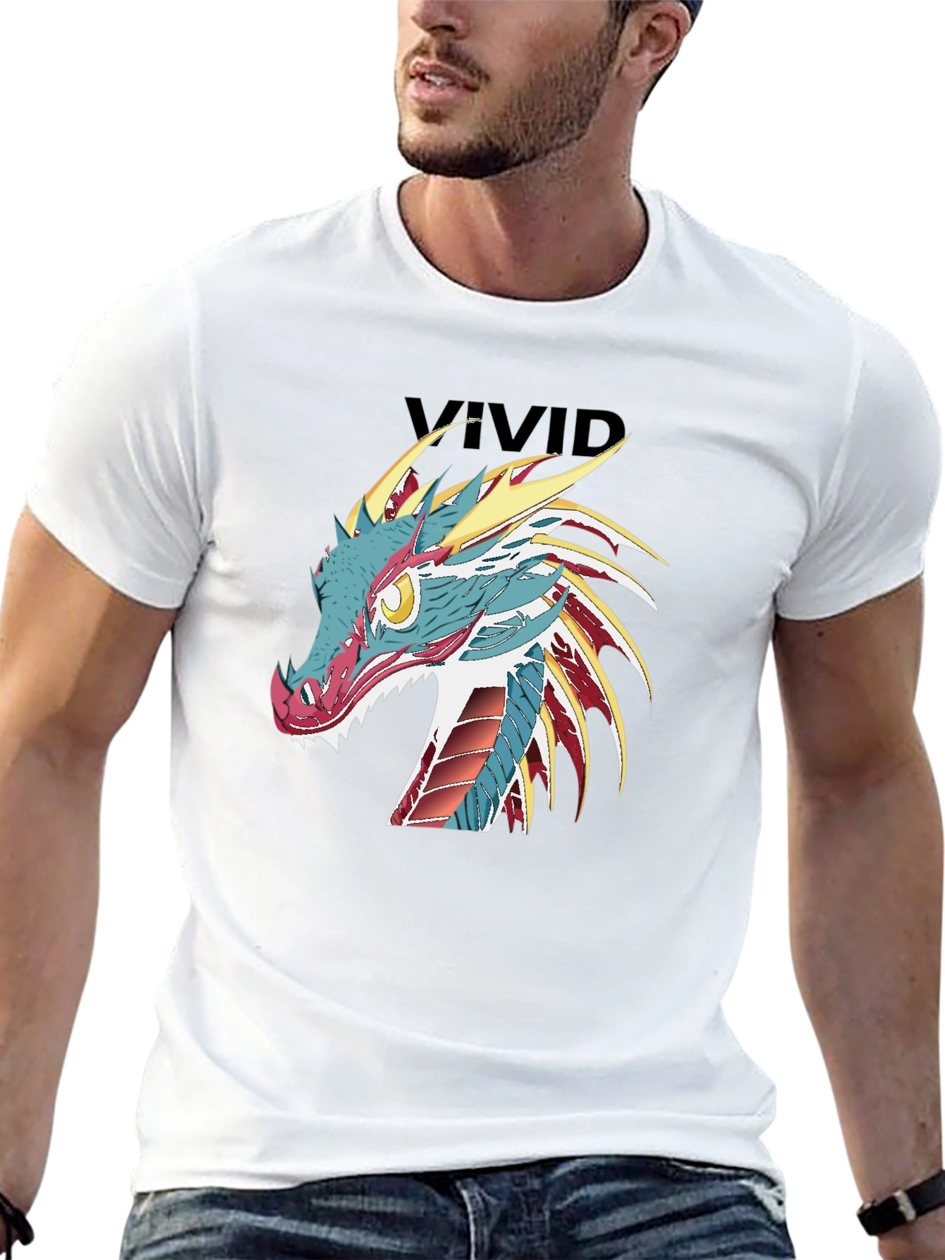 Dragon Graphic Black T-Shirt - Vivid Design