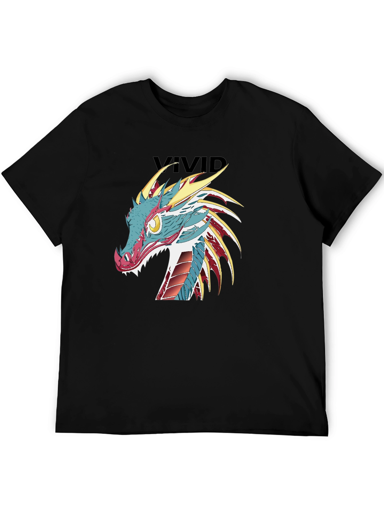 Dragon Graphic Black T-Shirt - Vivid Design