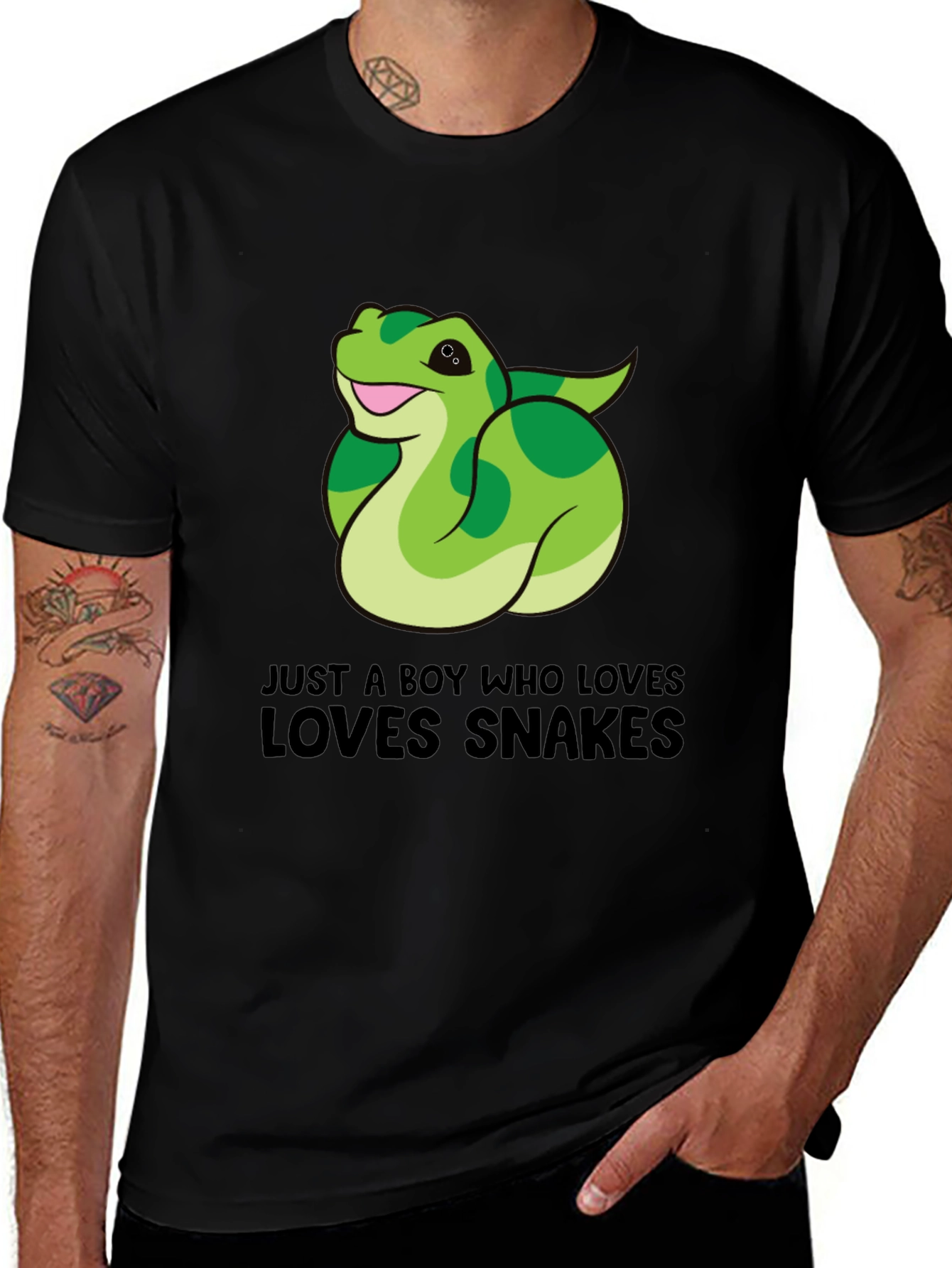 Boy Who Loves Snakes Graphic T-Shirt