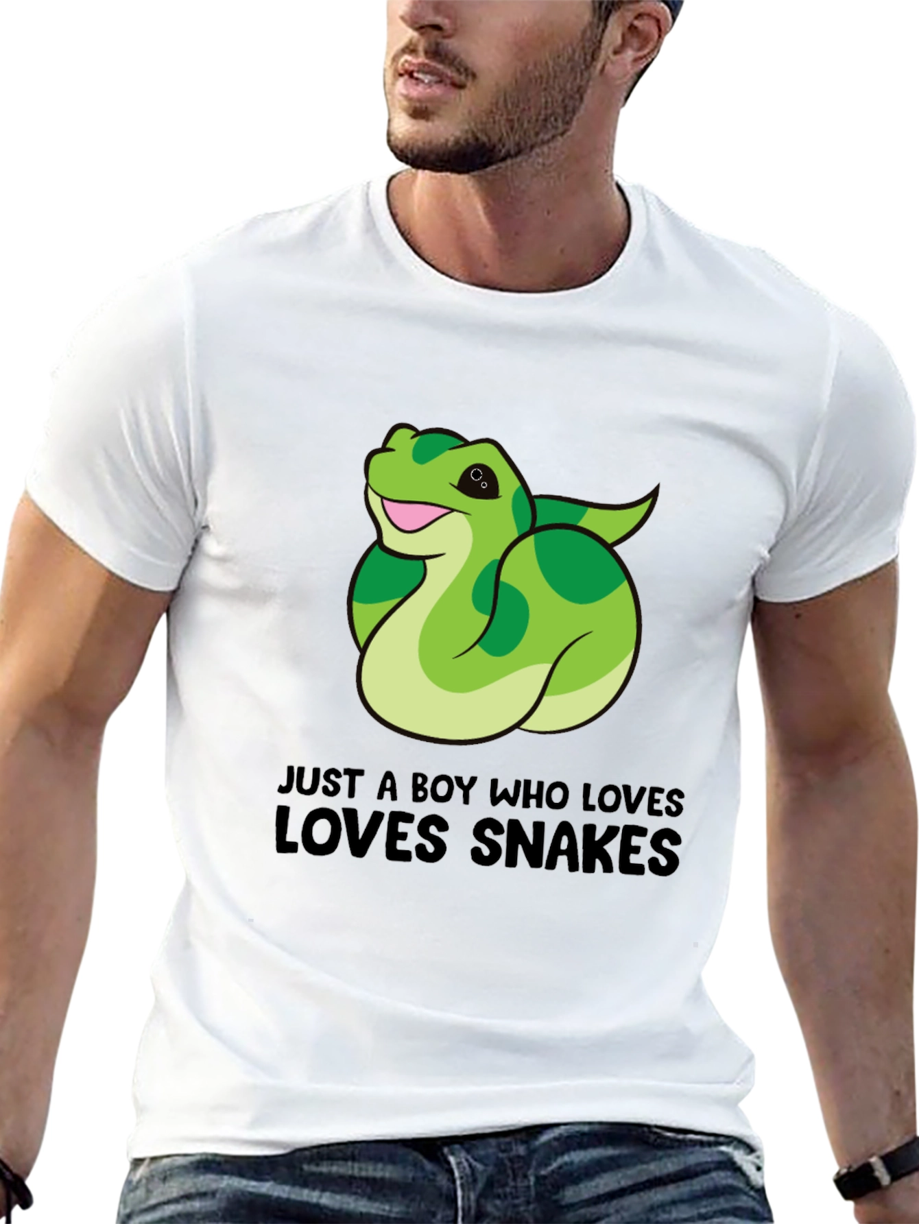 Boy Who Loves Snakes Graphic T-Shirt