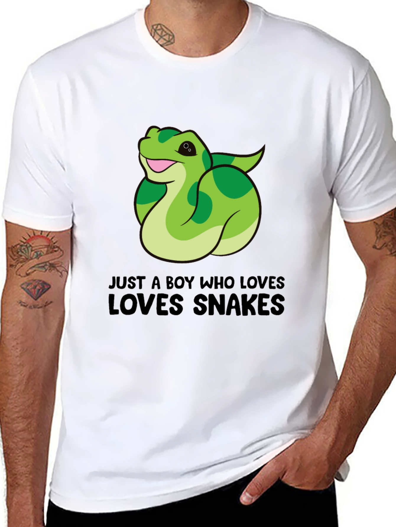 Boy Who Loves Snakes Graphic T-Shirt
