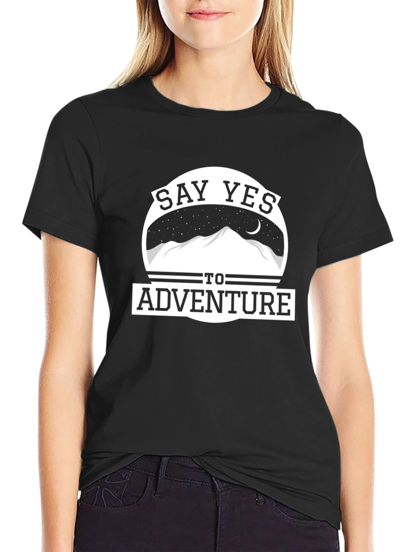 Say Yes to Adventure Black T-Shirt