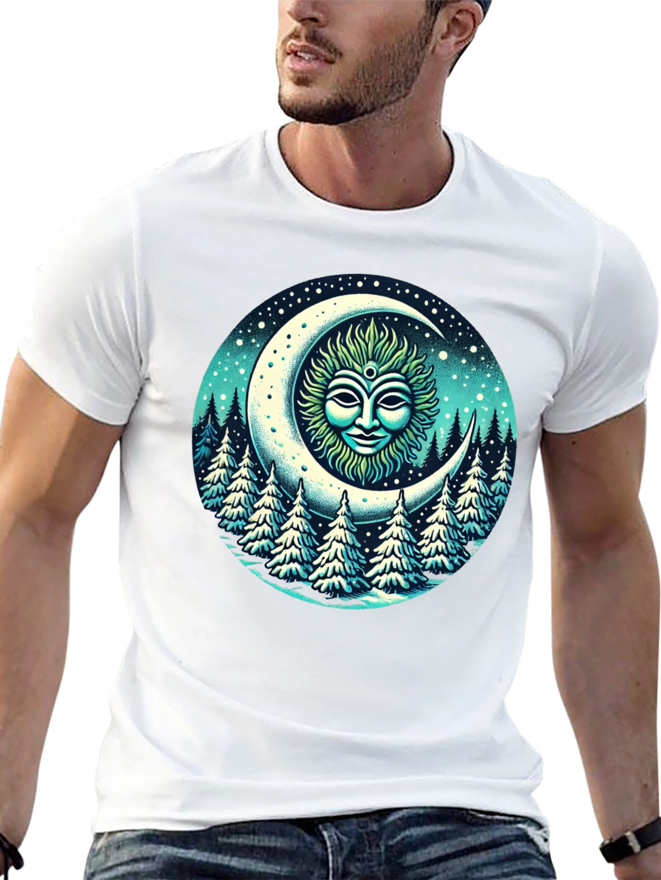 Celestial Moon Forest T-Shirt