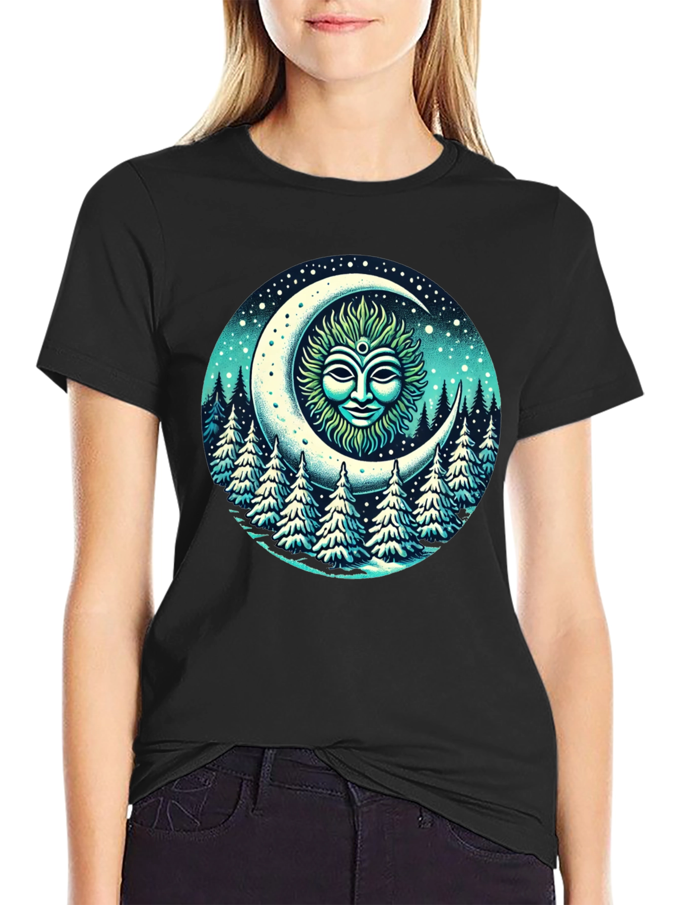 Celestial Moon Forest T-Shirt