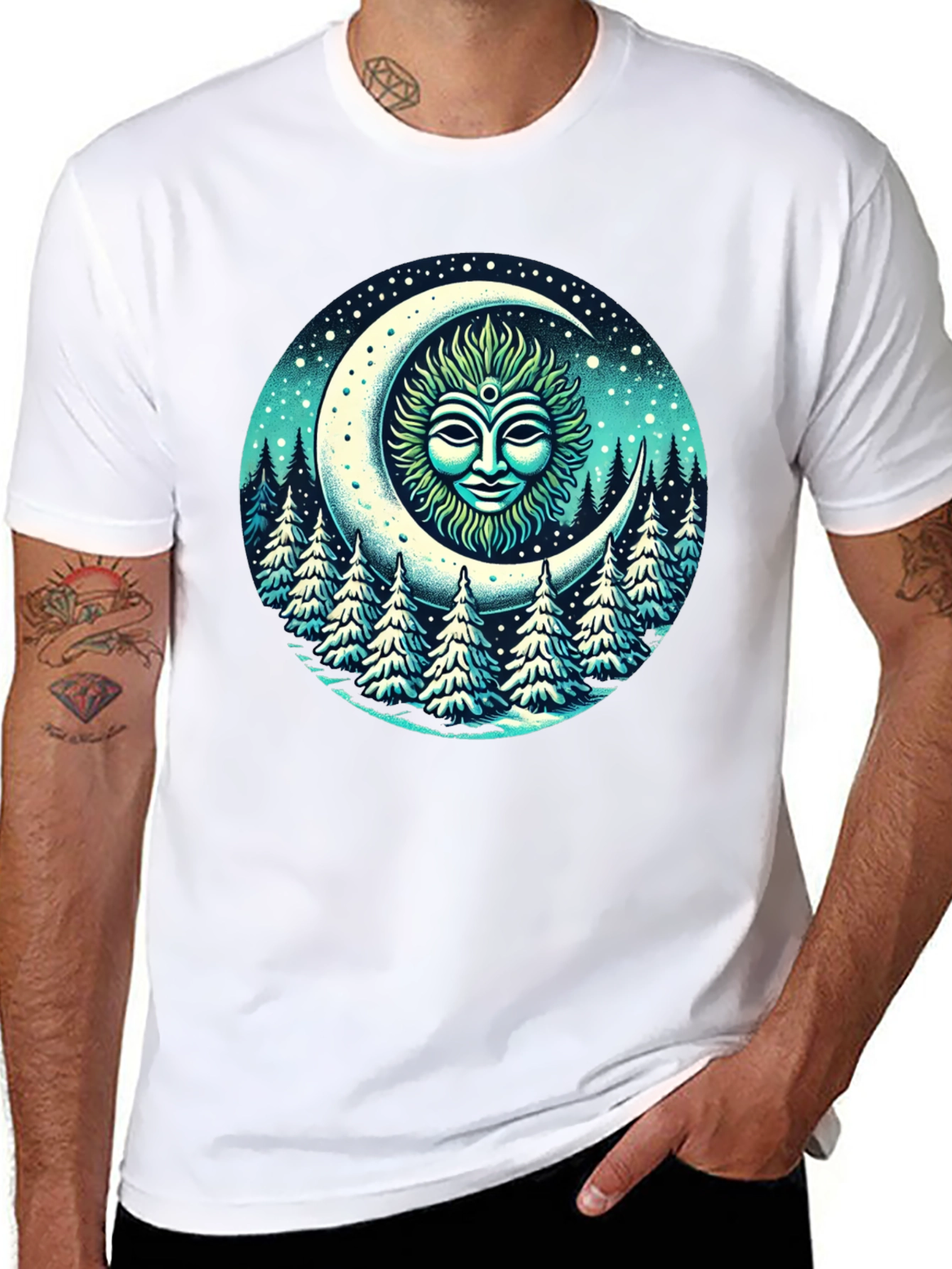 Celestial Moon Forest T-Shirt