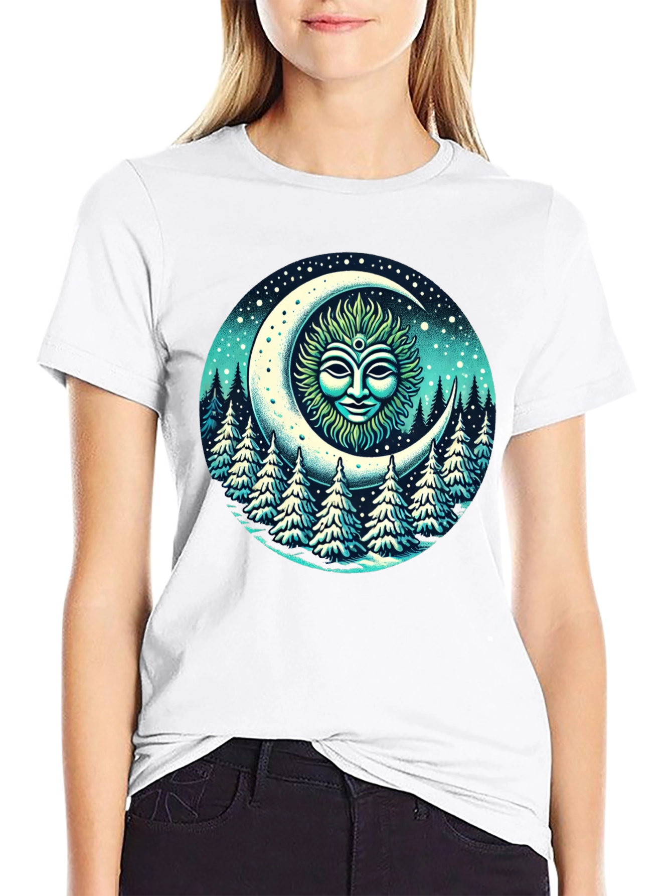 Celestial Moon Forest T-Shirt