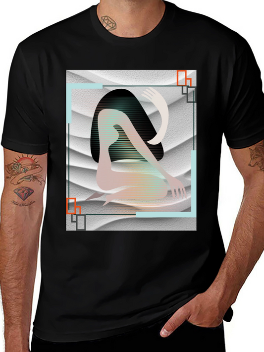 Abstract Figure Graphic T-Shirt