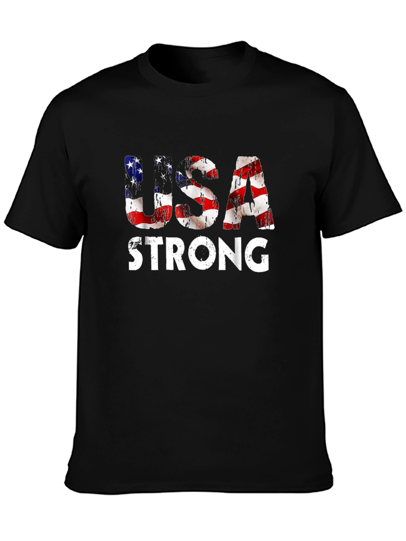 USA Strong Graphic Print Mens T-Shirt