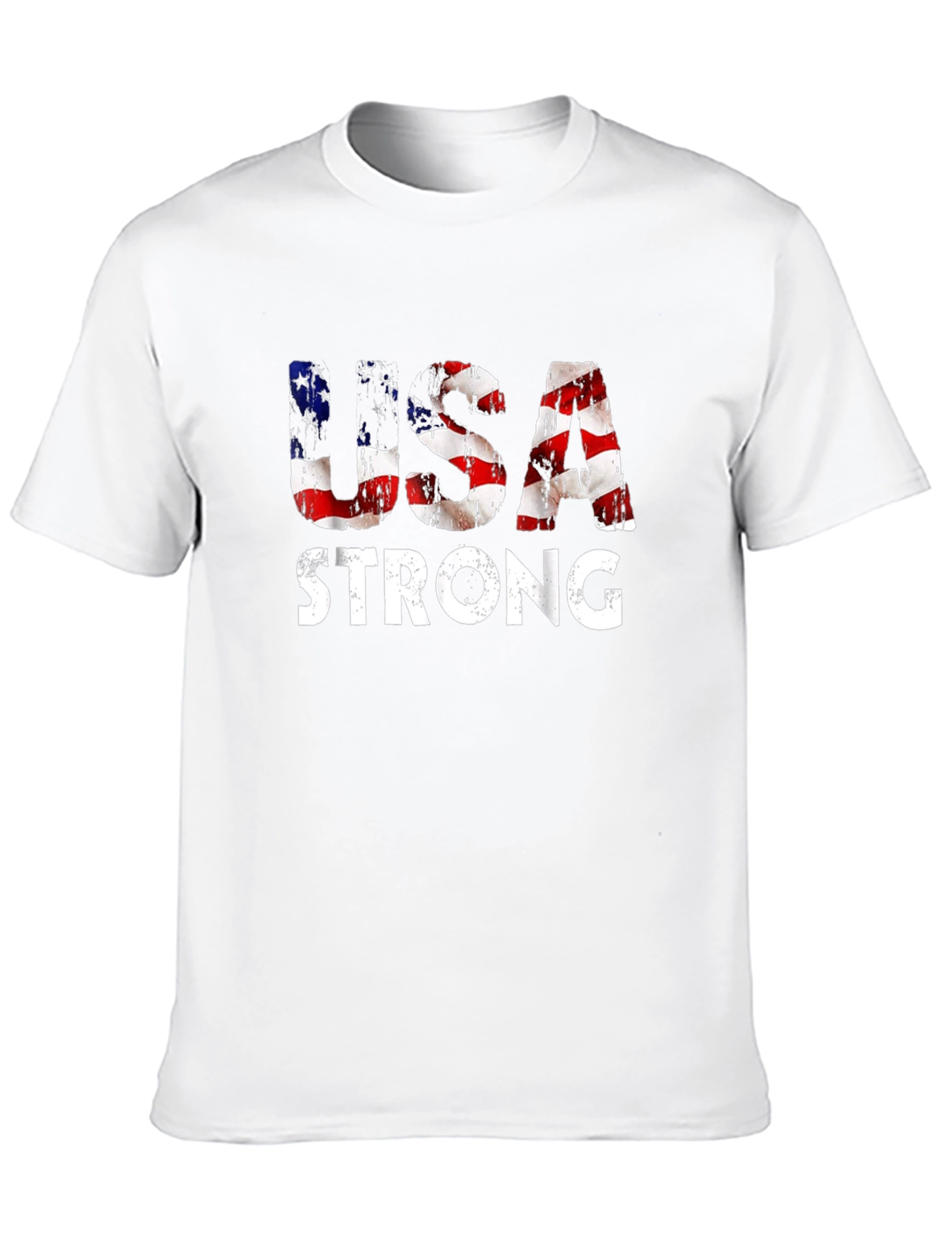 USA Strong Graphic Print Mens T-Shirt