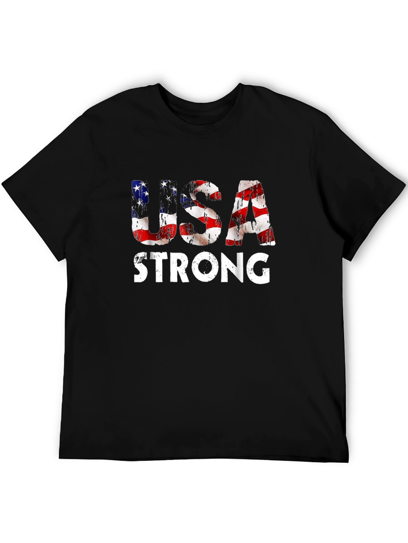 USA Strong Graphic Print Mens T-Shirt