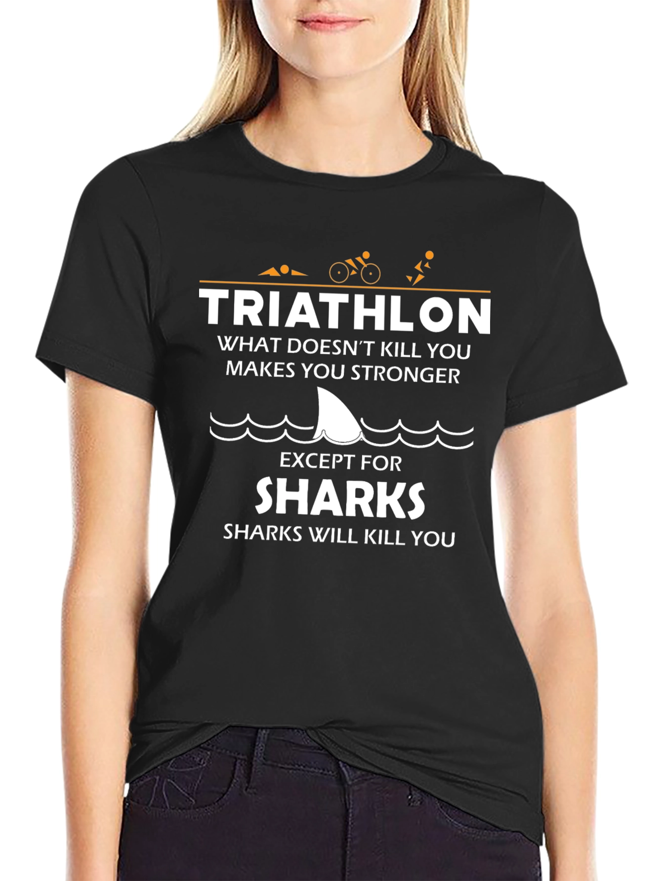 Triathlon Shark T-Shirt: What Doesnt Kill You...