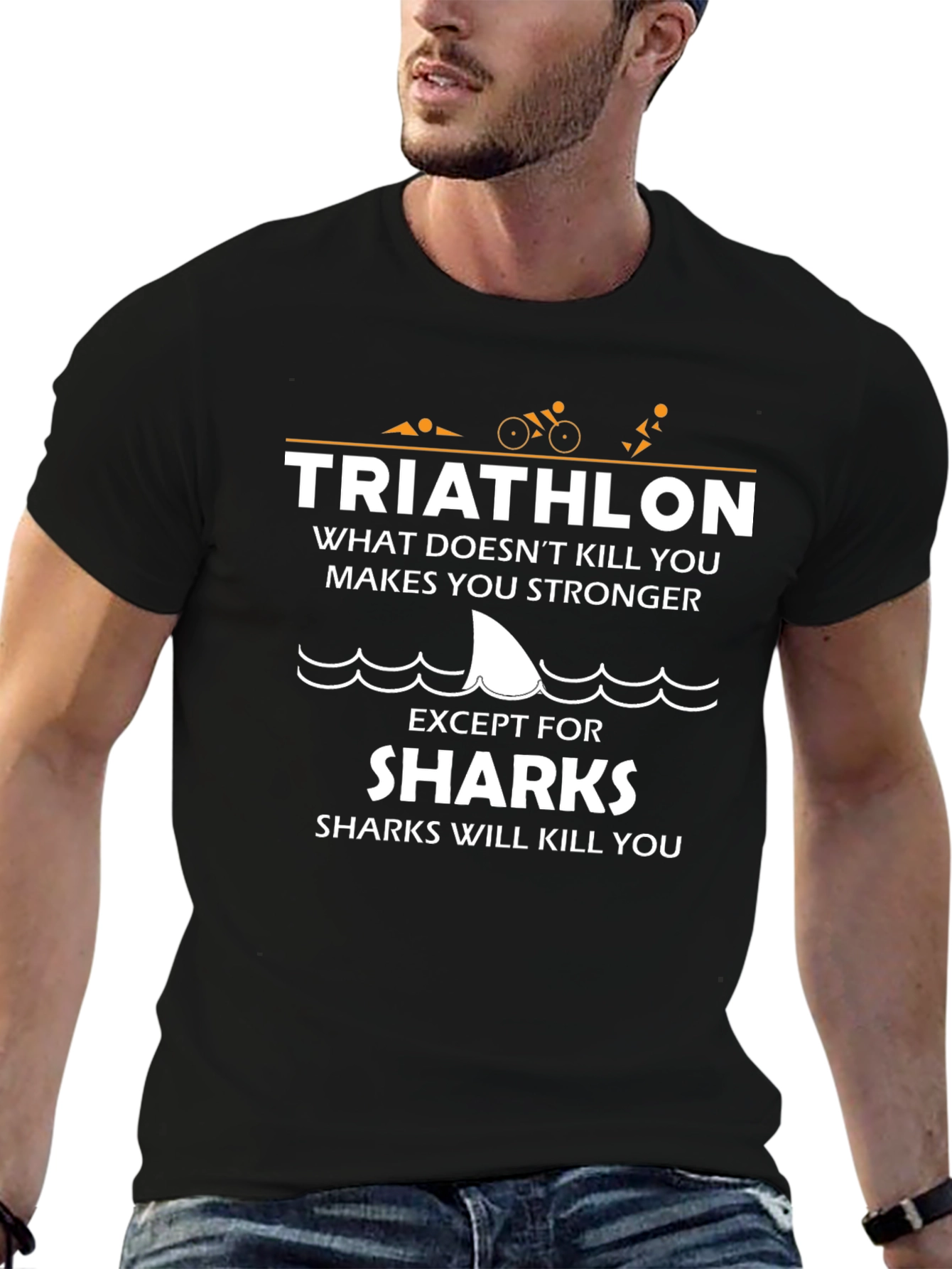 Triathlon Shark T-Shirt: What Doesnt Kill You...