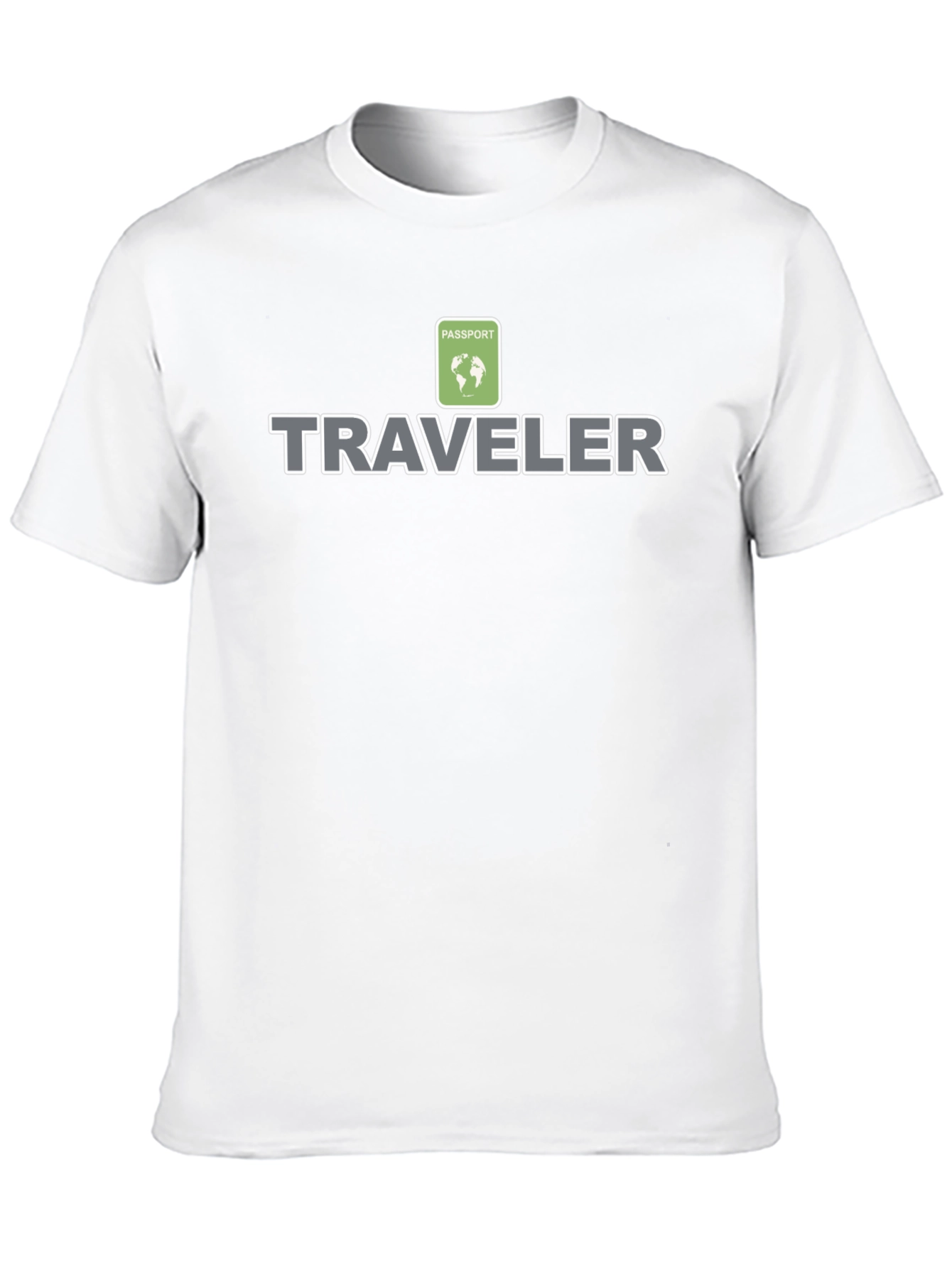 Traveler Passport Globe Graphic Black T-Shirt