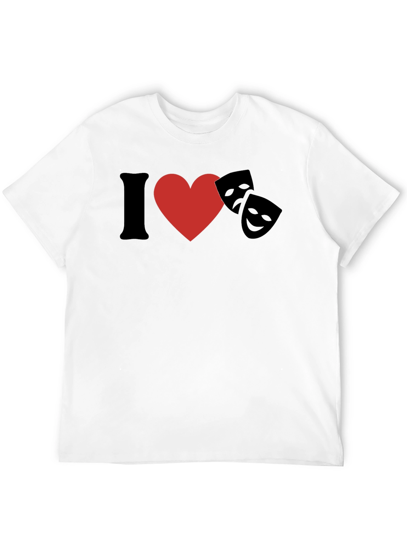 I Love Theatre Graphic Tee - Black