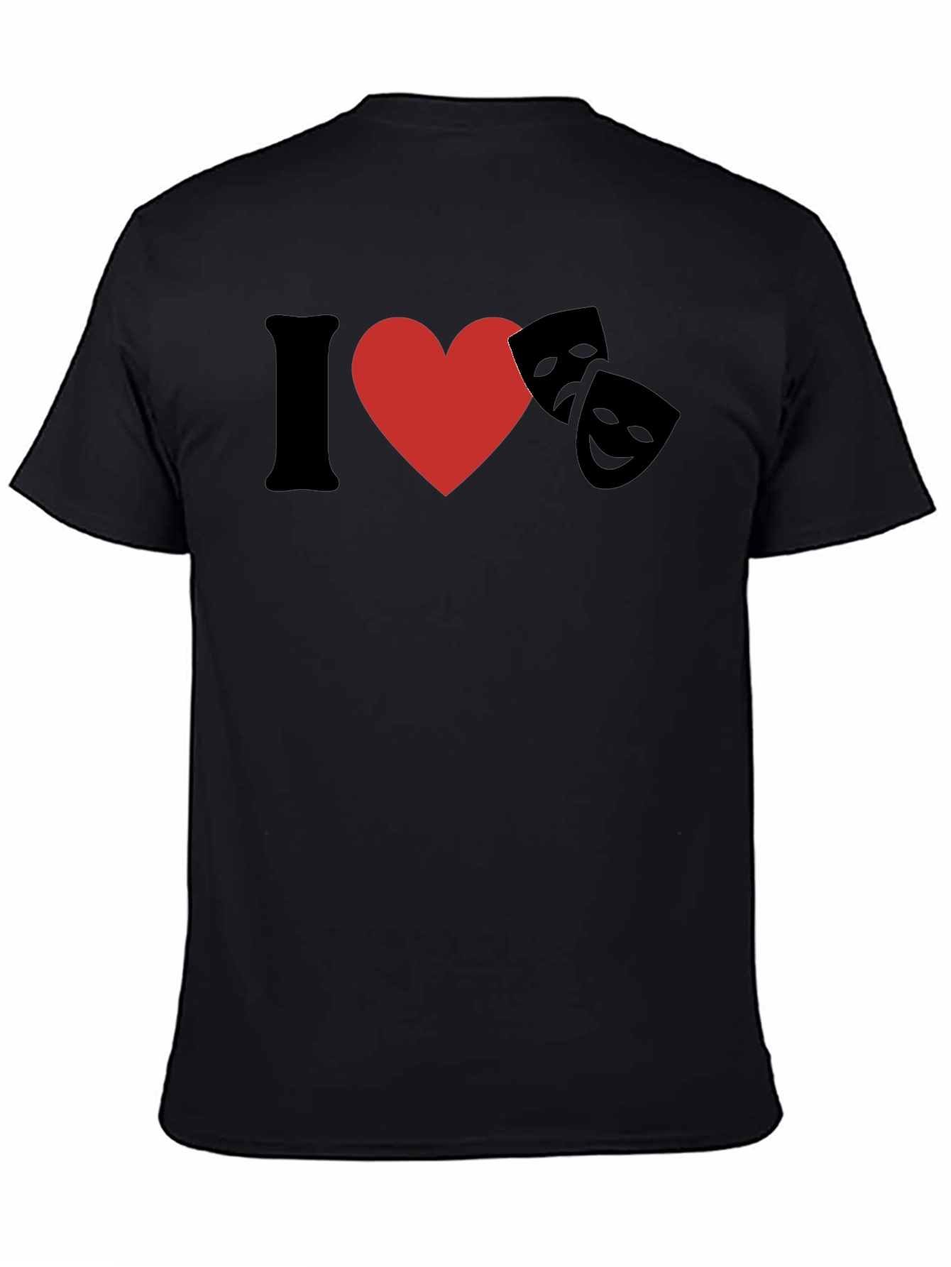 I Love Theatre Graphic Tee - Black