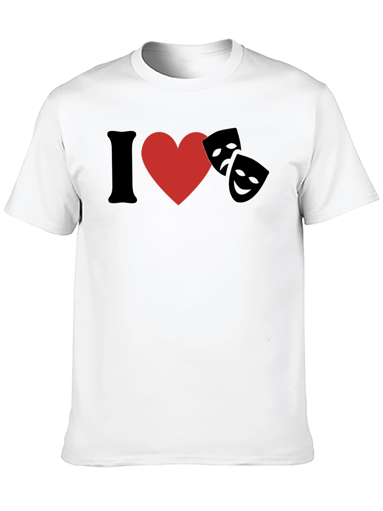 I Love Theatre Graphic Tee - Black