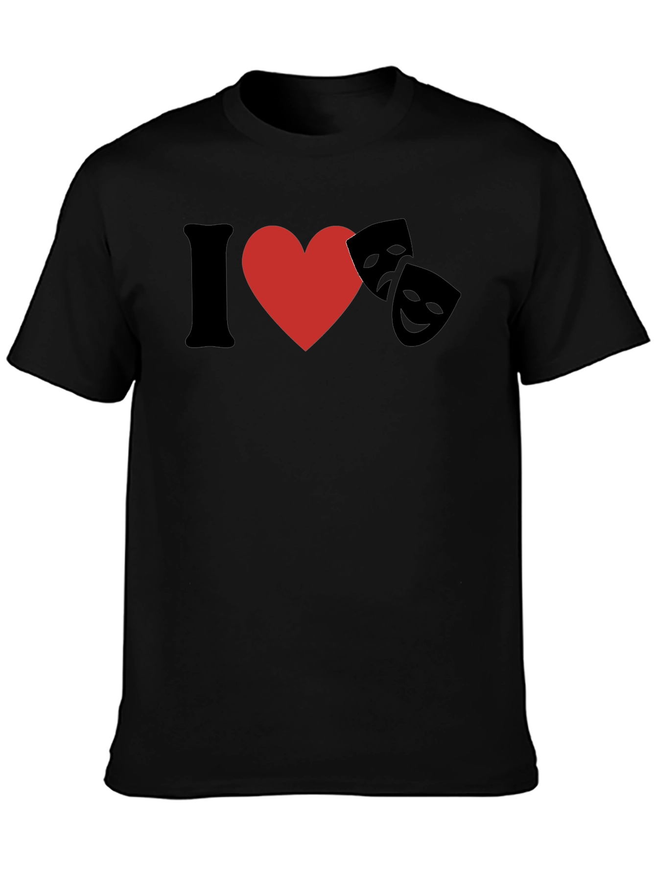 I Love Theatre Graphic Tee - Black