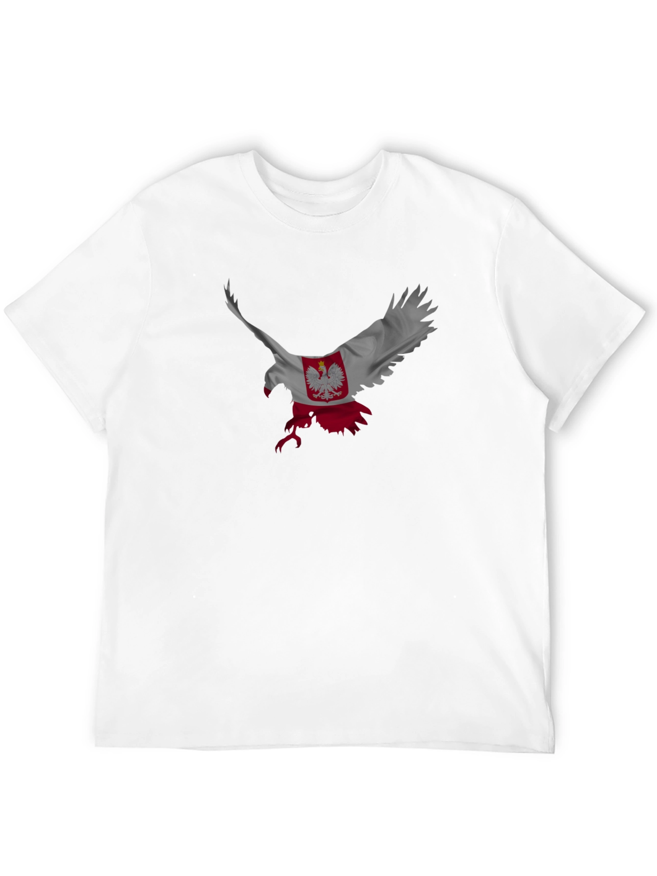 Polish Eagle Flag Graphic Black T-Shirt