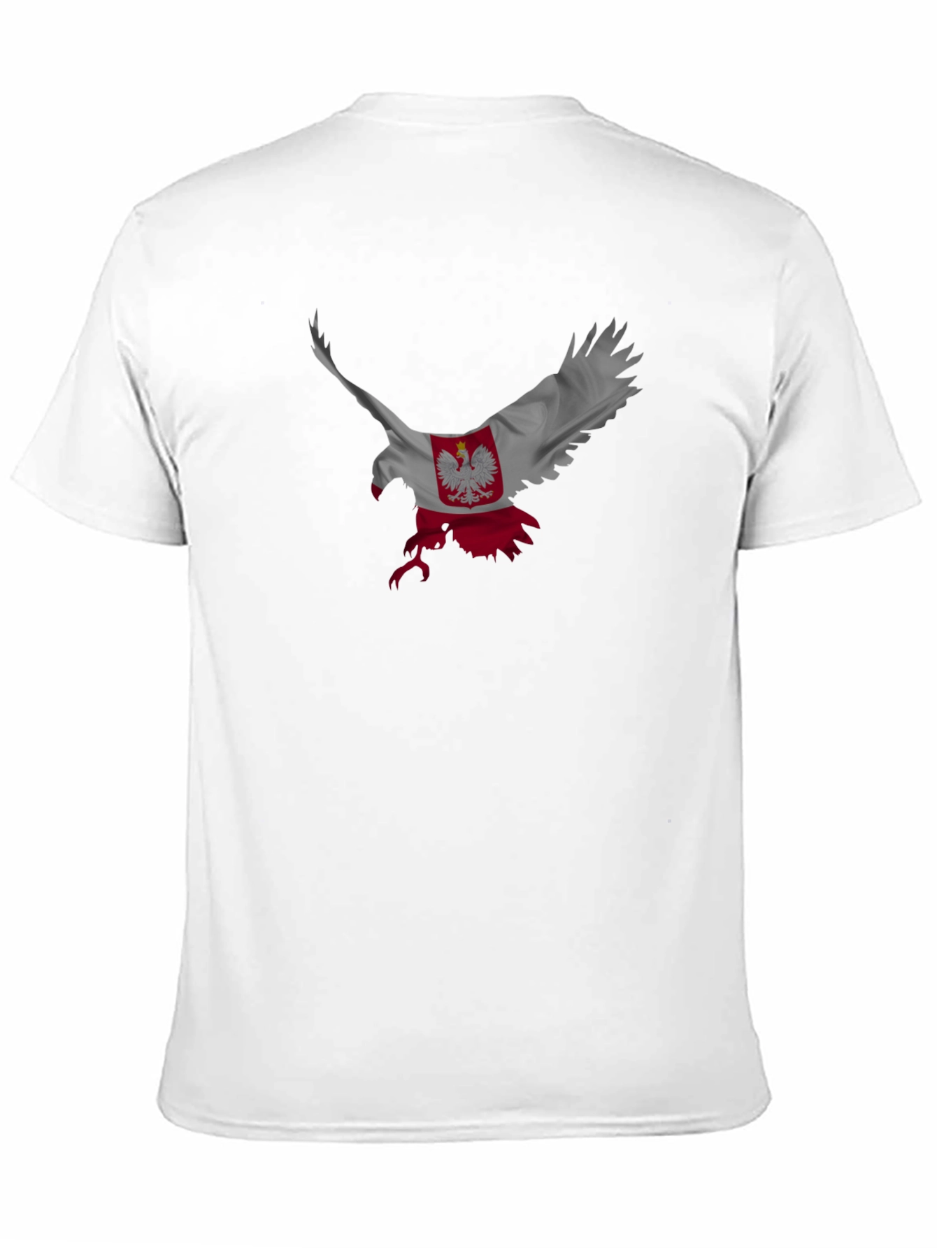 Polish Eagle Flag Graphic Black T-Shirt