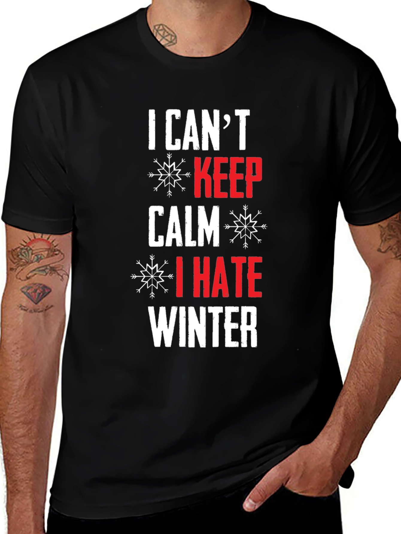 I Cant Keep Calm I Hate Winter T-Shirt