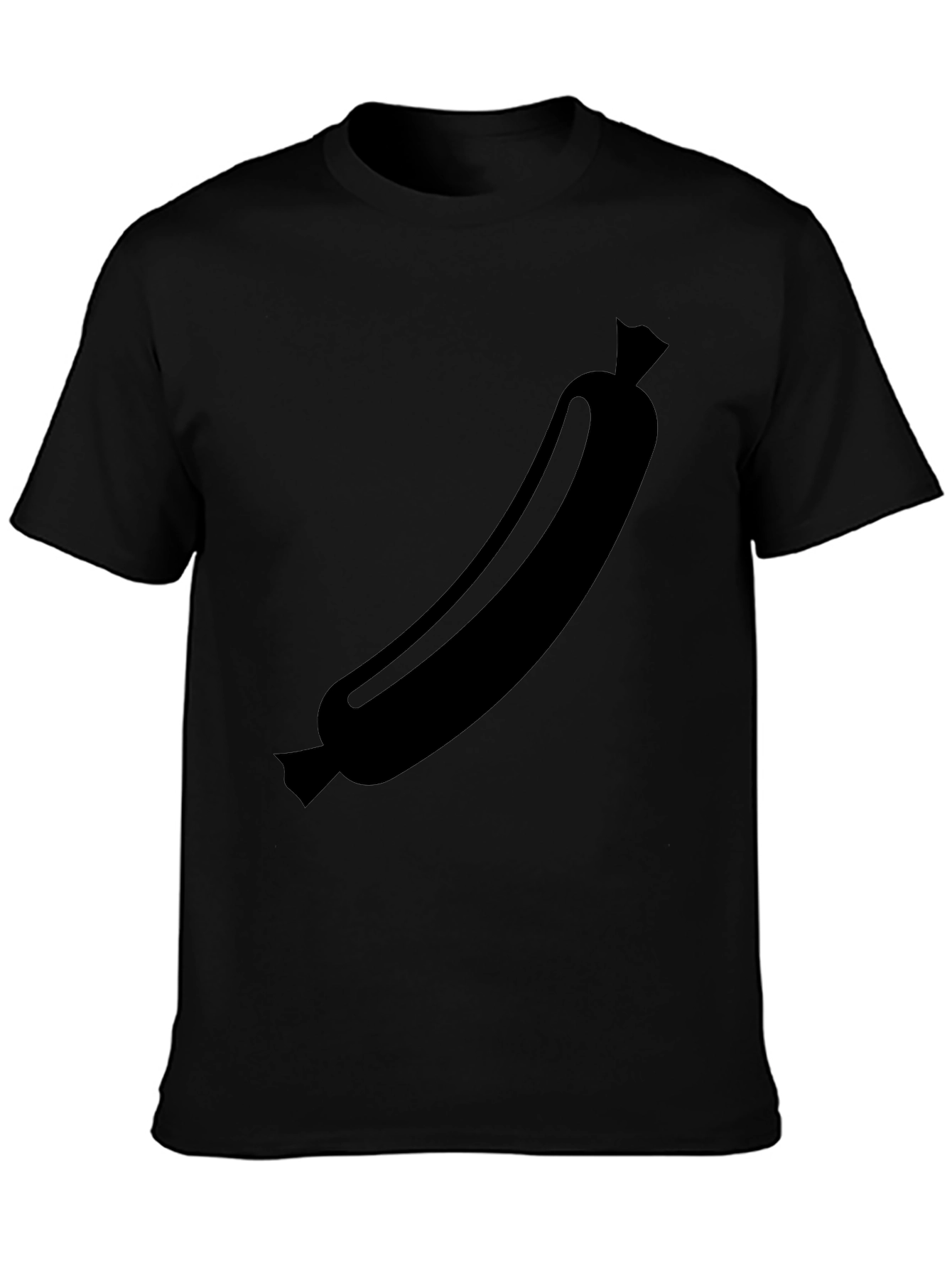 Black Sausage Graphic Tee - Funny Food Shirt