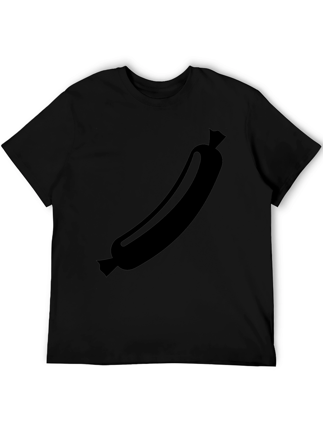 Black Sausage Graphic Tee - Funny Food Shirt