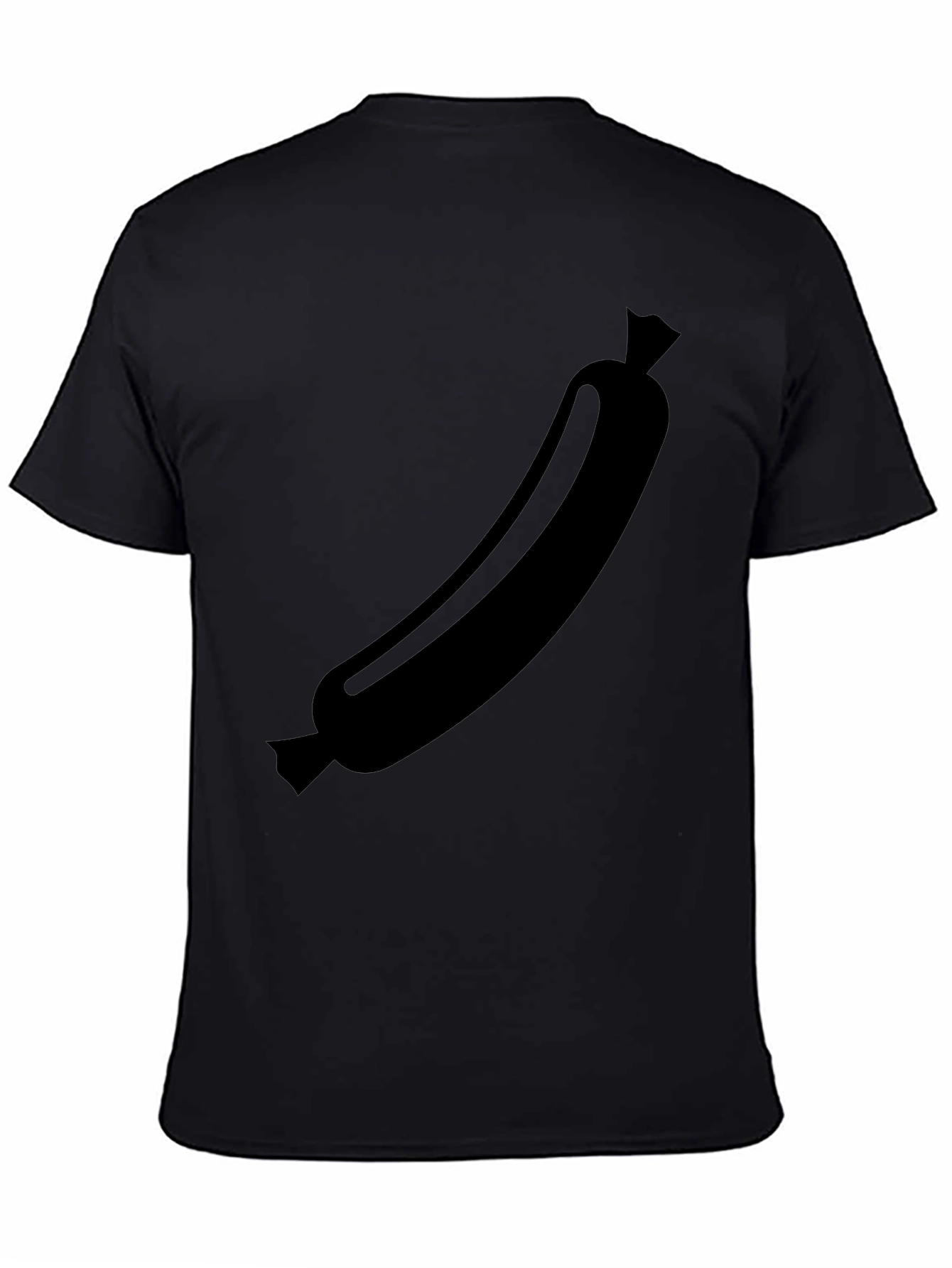Black Sausage Graphic Tee - Funny Food Shirt