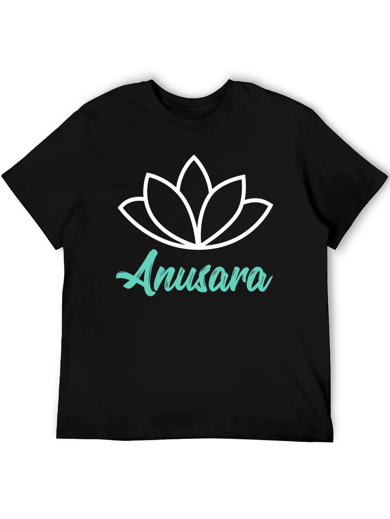 Anusara Yoga Lotus Graphic Black T-Shirt