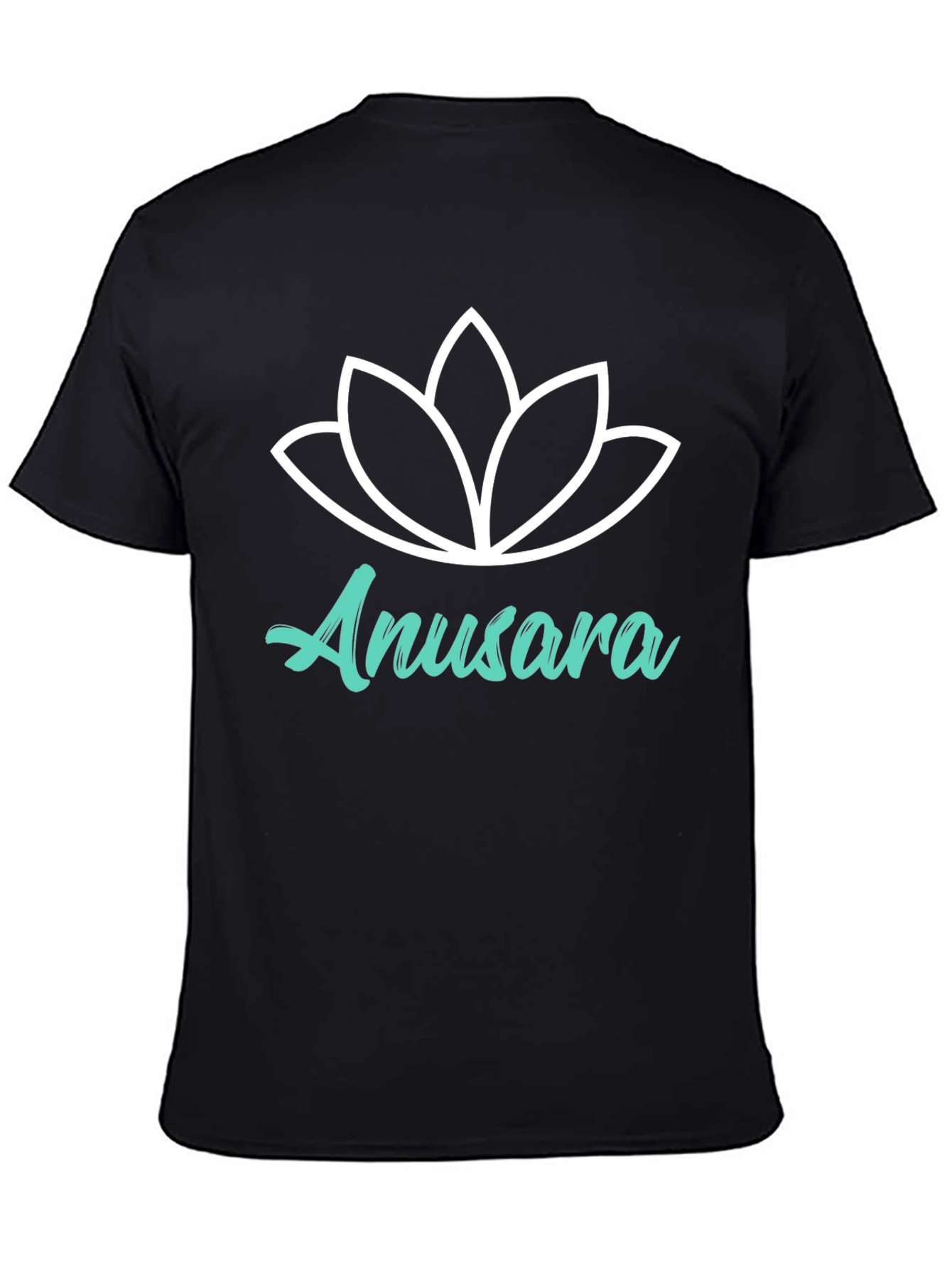 Anusara Yoga Lotus Graphic Black T-Shirt