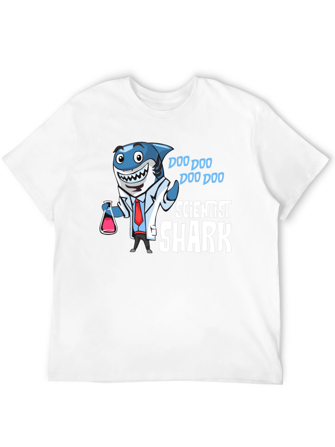 Scientist Shark T-Shirt Funny Graphic Tee
