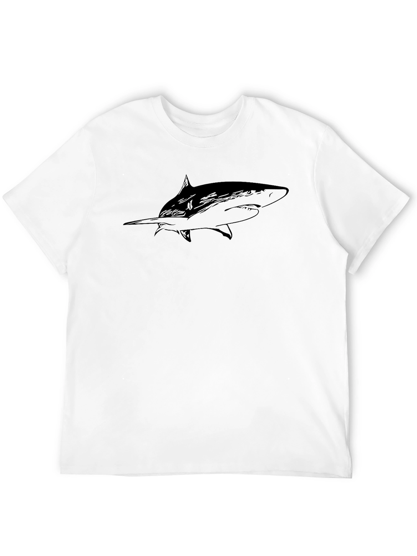 Black Shark Graphic Tee - Stylish Mens T-Shirt