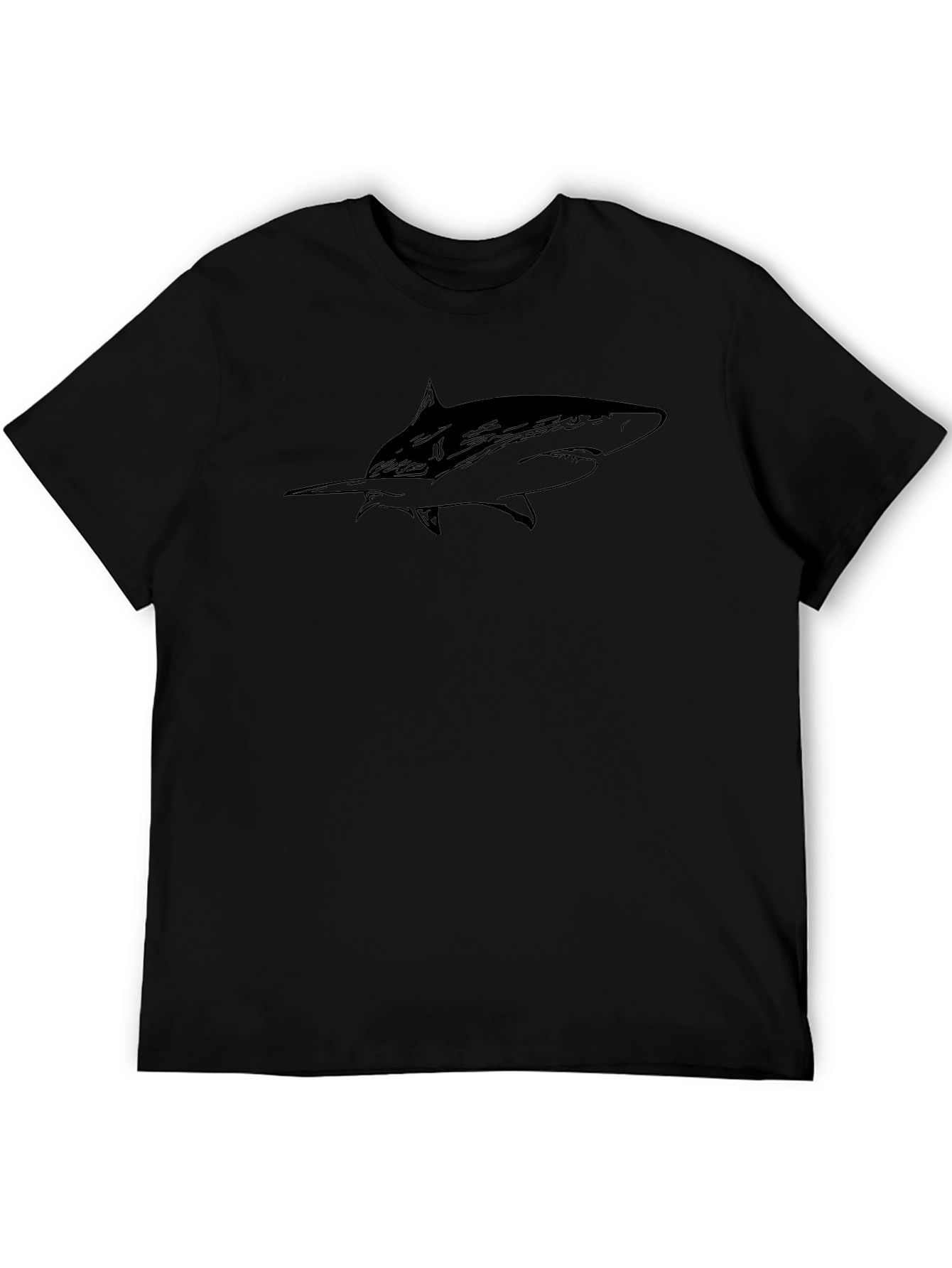 Black Shark Graphic Tee - Stylish Mens T-Shirt
