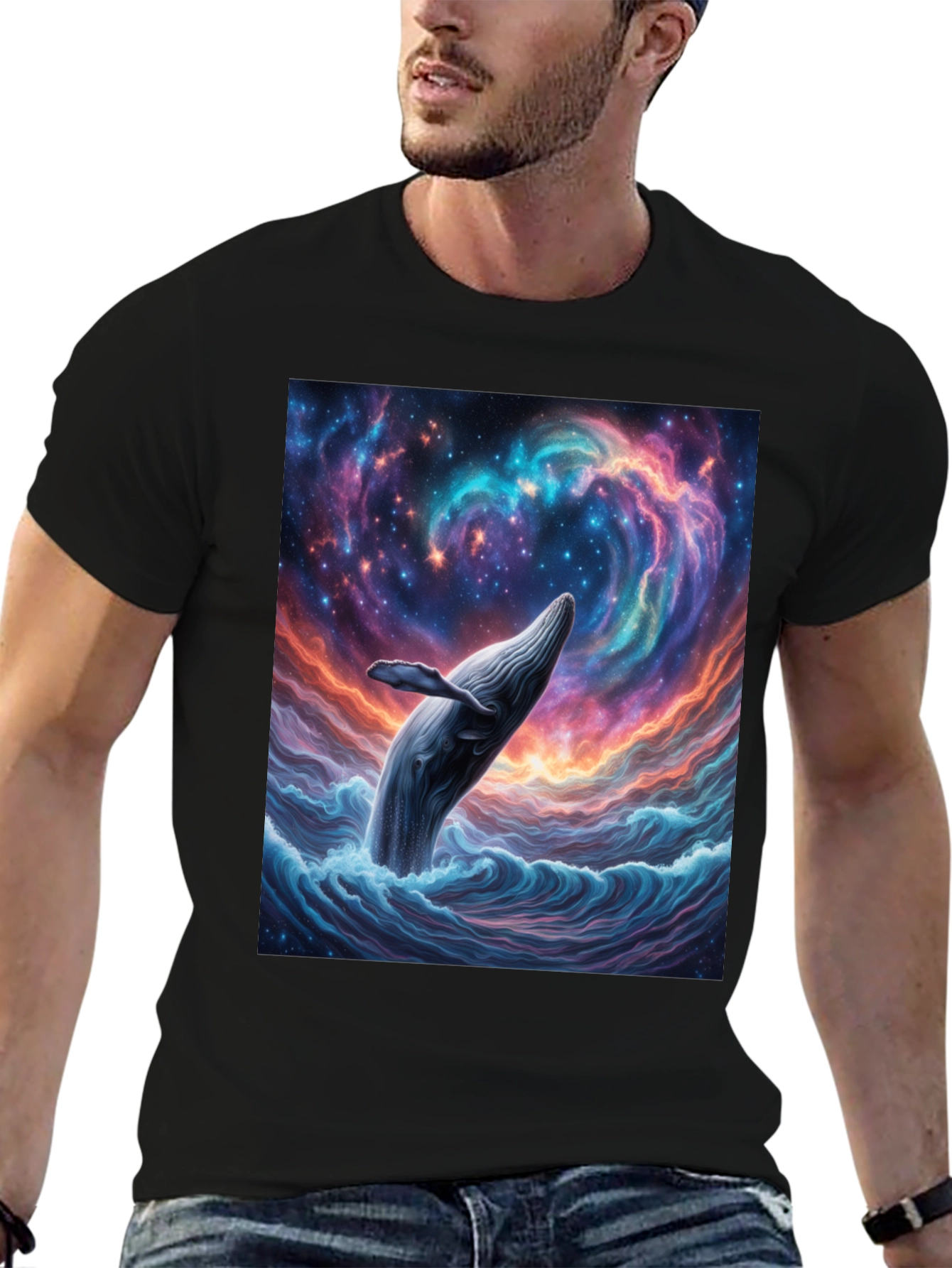 Whale Galaxy T-Shirt - Unique Graphic Tee