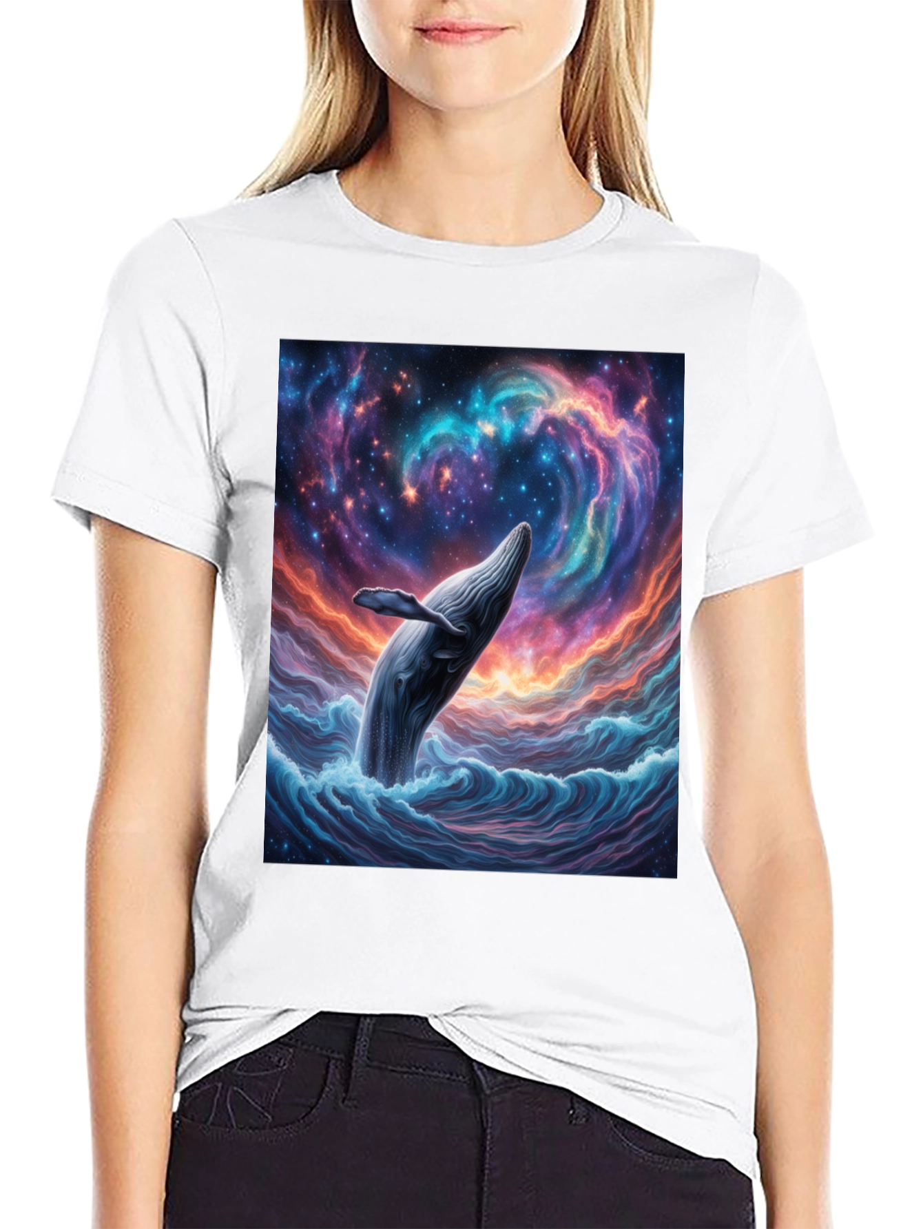 Whale Galaxy T-Shirt - Unique Graphic Tee