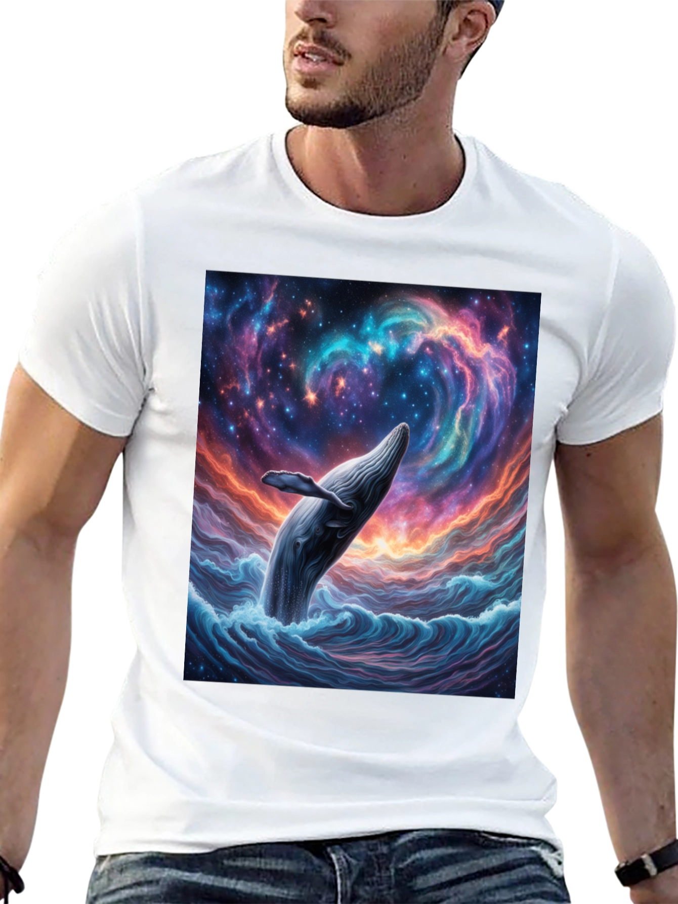 Whale Galaxy T-Shirt - Unique Graphic Tee
