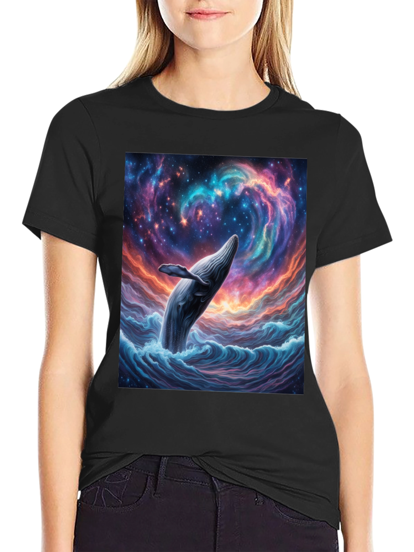 Whale Galaxy T-Shirt - Unique Graphic Tee