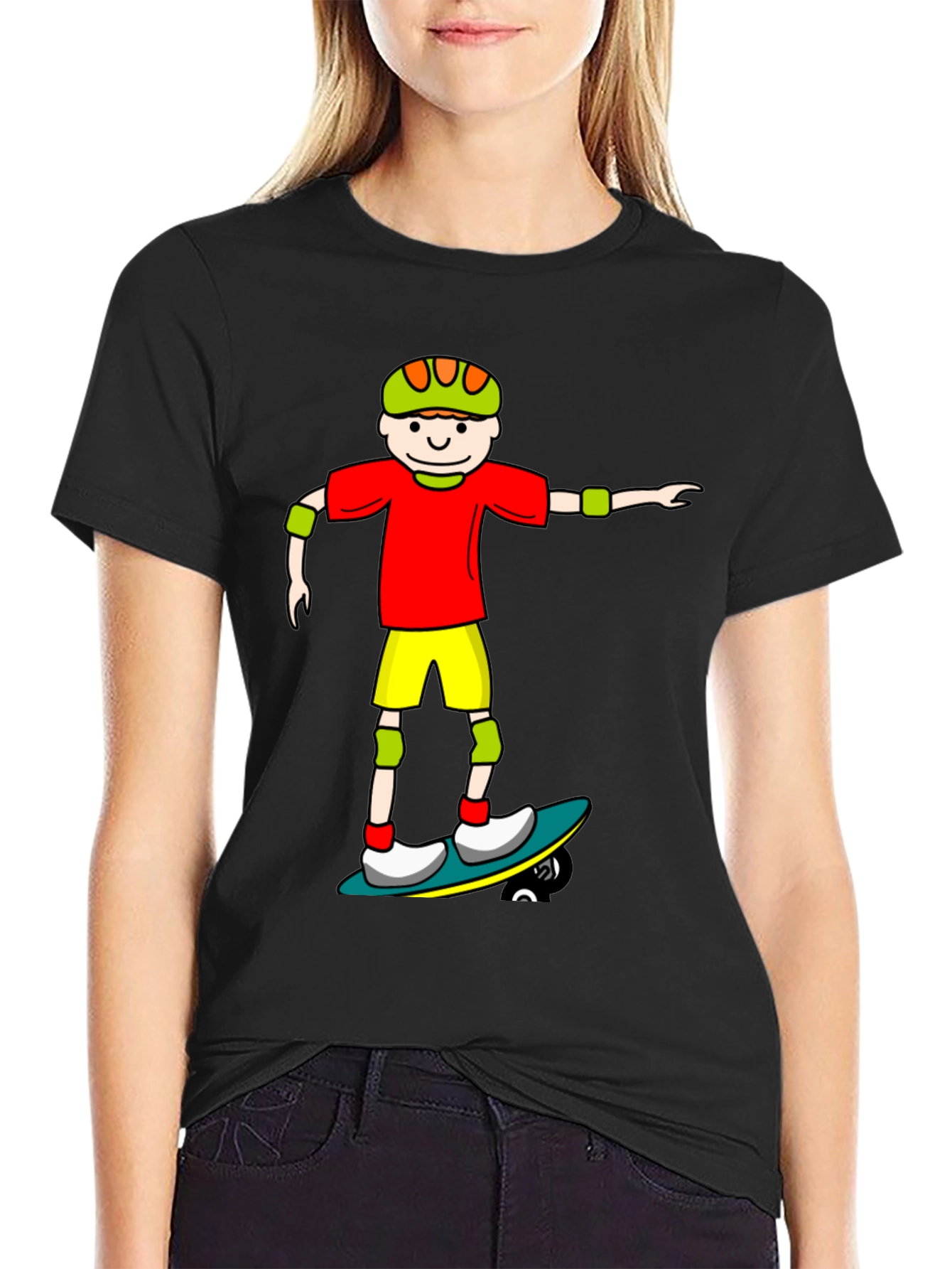 Skater Cartoon Graphic Tee