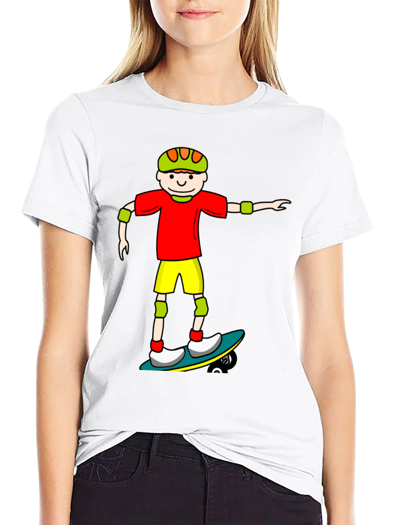 Skater Cartoon Graphic Tee